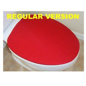 Spandex Fabric Lid Cover toilet SEAT Round & Elongated HandMade USA - Red